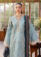 SAPPHIRE-3PC LAWN EMBROIDERED SHIRT WITH CHIFFON PRINTED DUPATTA AND TROUSER