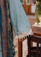 SAPPHIRE-3PC LAWN EMBROIDERED SHIRT WITH CHIFFON PRINTED DUPATTA AND TROUSER