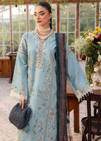 SAPPHIRE-3PC LAWN EMBROIDERED SHIRT WITH CHIFFON PRINTED DUPATTA AND TROUSER