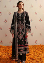 MAHNUR-3PC LAWN HEAVY EMBROIDERED SHIRT WITH CHIFFON EMB DUPATTA AND TROUSER