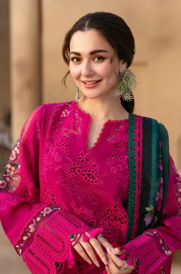 Saira Rizwan 3PC Lawn Embroidered Shirt With Digital Printed Jacquard Dupatta