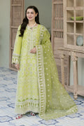Asim Jofa 3PC LAWN EMBROIDERED SHIRT WITH ORGANZA EMBROIDERED DUPATTA & TROUSER