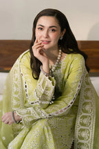 Asim Jofa 3PC LAWN EMBROIDERED SHIRT WITH ORGANZA EMBROIDERED DUPATTA & TROUSER