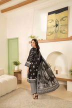 Maisa 3PC LAWN PRINTED SHIRT WITH LAWN PRINT DUPATTA AND CAMBRIC TROUSER