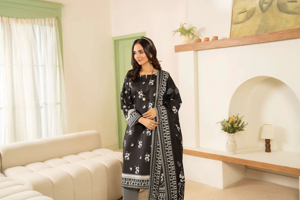 Maisa 3PC LAWN PRINTED SHIRT WITH LAWN PRINT DUPATTA AND CAMBRIC TROUSER
