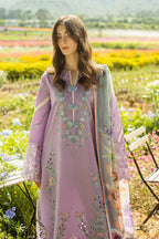 MUSHQ-3PC LAWN EMBROIDERED SHIRT WITH CHIFOON PRINTED DUPATTA AND TROUSER