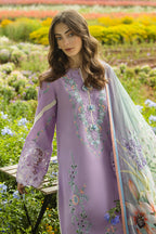 MUSHQ-3PC LAWN EMBROIDERED SHIRT WITH CHIFOON PRINTED DUPATTA AND TROUSER