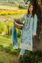 MUSHQ-3PC LAWN EMBROIDERED SHIRT WITH CHIFFON PRINTED DUPATTA AND TROUSER