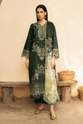 IZEL-3PC LAWN EMBROIDERED SHIRT WITH CHIFFOON PRINT DUPATTA AND EMB TROUSER
