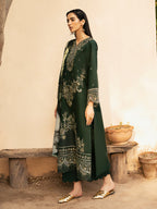 IZEL-3PC LAWN EMBROIDERED SHIRT WITH CHIFFOON PRINT DUPATTA AND EMB TROUSER